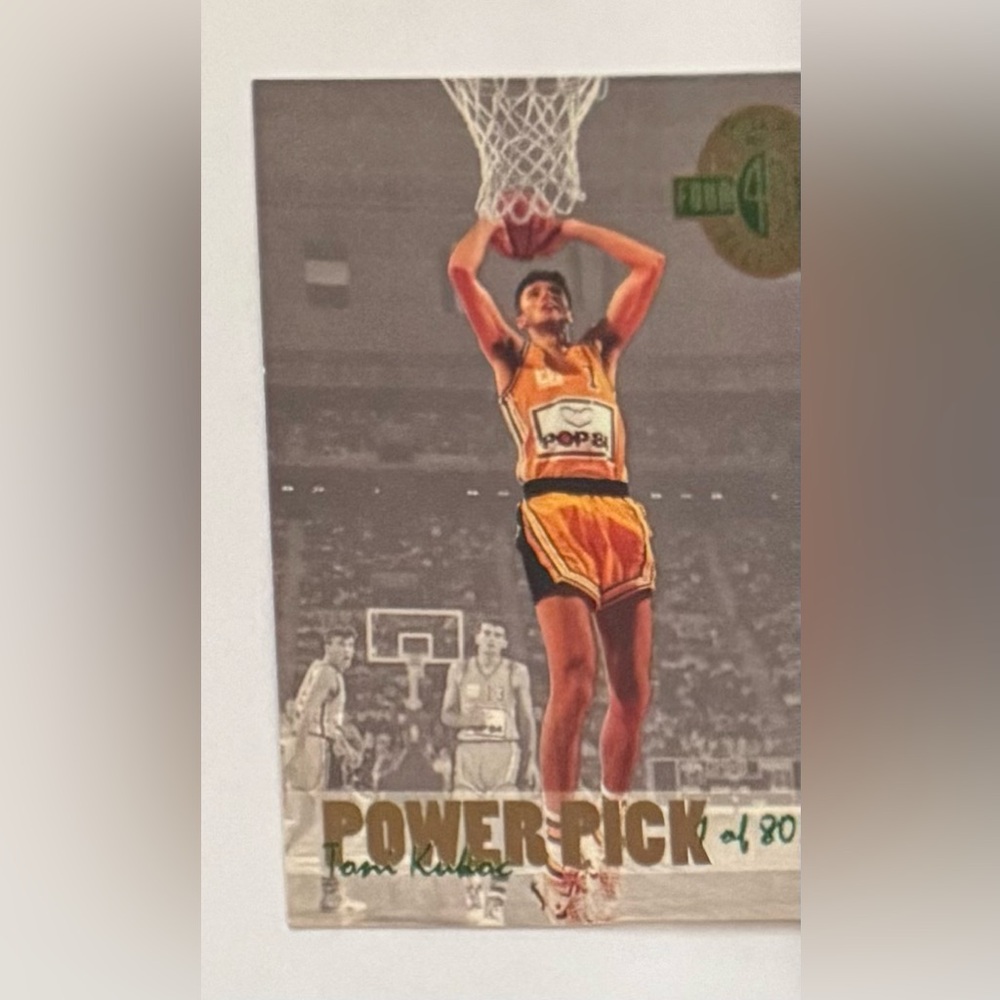1993 Classic Basketball Trading Card - Power Pick 1-80,000 Tony Kukoc - Picture 4 of 7